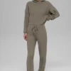 Kablo Örgü Winter Bliss Kapüşonlu Sweatshirt - Açık Kakao