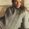 Kablo Örgü Winter Bliss Kapüşonlu Sweatshirt - Atletik Heather Gri