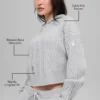 Kablo Örgü Winter Bliss Kapüşonlu Sweatshirt - Atletik Heather Gri