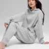 Kablo Örgü Winter Bliss Kapüşonlu Sweatshirt - Atletik Heather Gri