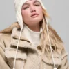 Kablo Örgü Winter Bliss Kulaklıklı Bere - Fildişi