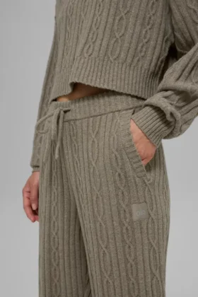 Kablo Örgü Winter Bliss Pantolon – Açık Kakao