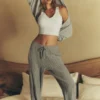 Kablo Örgü Winter Bliss Pantolon - Atletik Heather Gri