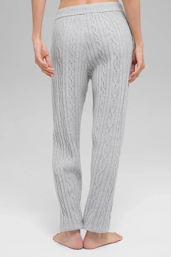 Kablo Örgü Winter Bliss Pantolon - Atletik Heather Gri