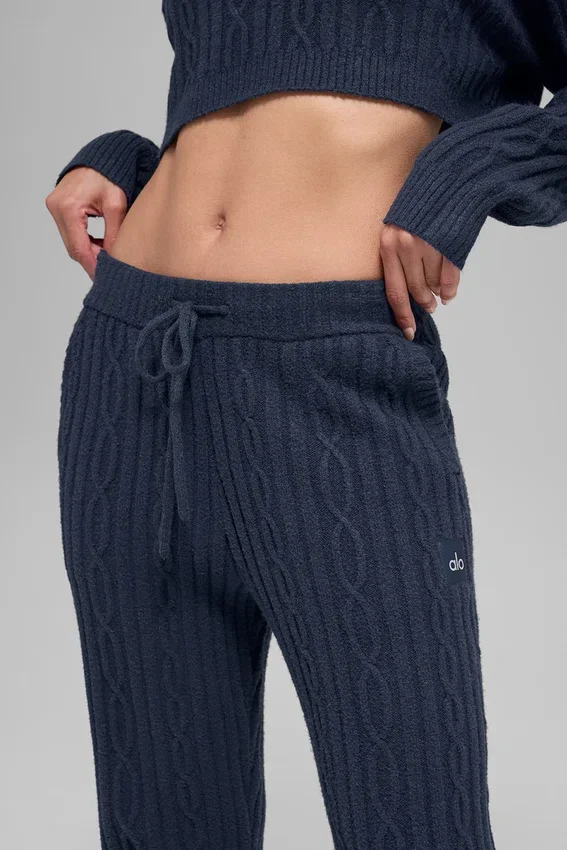 Kablo Örgü Winter Bliss Pantolon - Lacivert