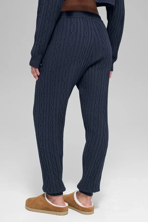 Kablo Örgü Winter Bliss Pantolon - Lacivert