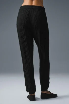 Kablo Örgü Winter Bliss Pantolon – Siyah