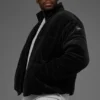 Kadife Stage Puffer - Siyah
