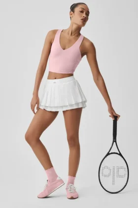 Kadın Lettuce Edge Çorap – Vintage Pembe