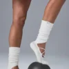 Kadınlar için Siren Grip Bantlı Çorap - Beyaz