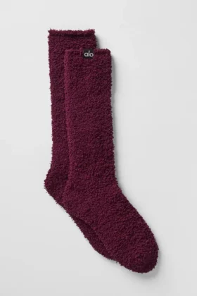 Kadınlar İçin Plush Lush Çorap - Bordo