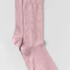 Kaşmir File Çorap - Vintage Pembe