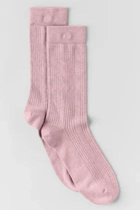 Kaşmir File Çorap - Vintage Pembe