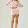 Kaşmir High-Waist Embrace Şort - Buzlu Pembe