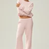 Kaşmir High-Waist Northstar Düz Paça Pantolon - Buzlu Pembe