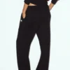 Kaşmir High-Waist Northstar Düz Paça Pantolon - Siyah