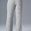 Kaşmir High-Waist Yumuşacık Waffle Pantolon - Atletik Melanj Gri