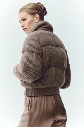 Kaşmir Northstar Kazaklı Puffer Ceket – Alpine Kakao Heather