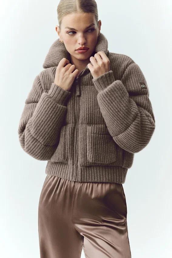 Kaşmir Northstar Kazaklı Puffer Ceket - Alpine Kakao Heather