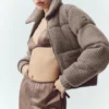 Kaşmir Northstar Kazaklı Puffer Ceket - Alpine Kakao Heather