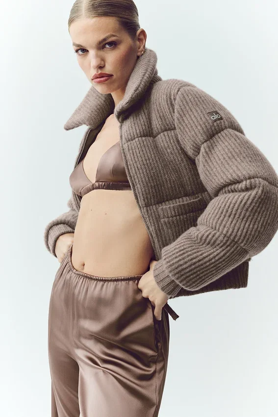Kaşmir Northstar Kazaklı Puffer Ceket - Alpine Kakao Heather