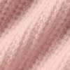 Kaşmir Plüş Waffle Polo Tişört - Pembe Kuvars