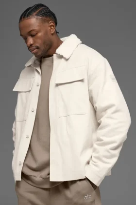 Kanvas Utility Shacket - Kemik Rengi