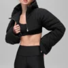 Kapitone Starlight Puffer Shrug - Siyah