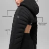 Kapitone Starlight Puffer Shrug - Siyah