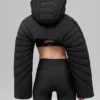 Kapitone Starlight Puffer Shrug - Siyah