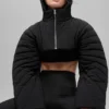 Kapitone Starlight Puffer Shrug - Siyah