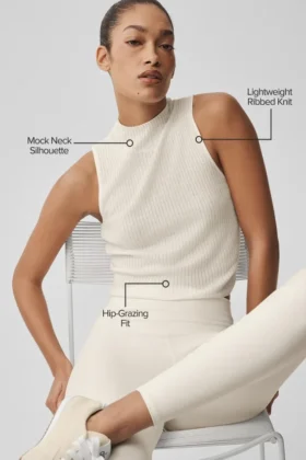 Kazak Knit Unwind Kolsuz Üst – Fildişi