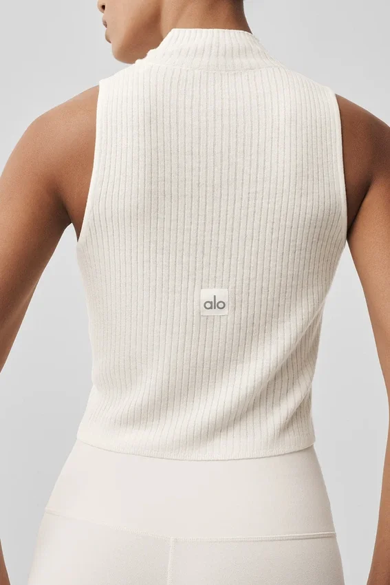 Kazak Knit Unwind Kolsuz Üst - Fildişi