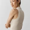 Kazak Knit Unwind Kolsuz Üst Giyim - Yulaf Rengi Melanj