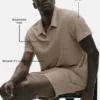 Keten Jersey Coastal Kısa Kollu Polo - Gravel