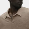 Keten Jersey Coastal Kısa Kollu Polo - Gravel
