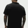 Keten Jersey Coastal Kısa Kollu Polo - Siyah