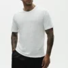 Keten Jersey Coastal Kısa Kollu Tişört - Beyaz