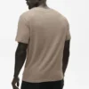 Keten Jersey Coastal Kısa Kollu Tişört - Gravel