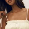 Keten Karışımlı Riviera Bloomer Sütyen - Kum Beji