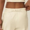 Keten Karışımlı Riviera Geniş Paça Pantolon - Kum Beji