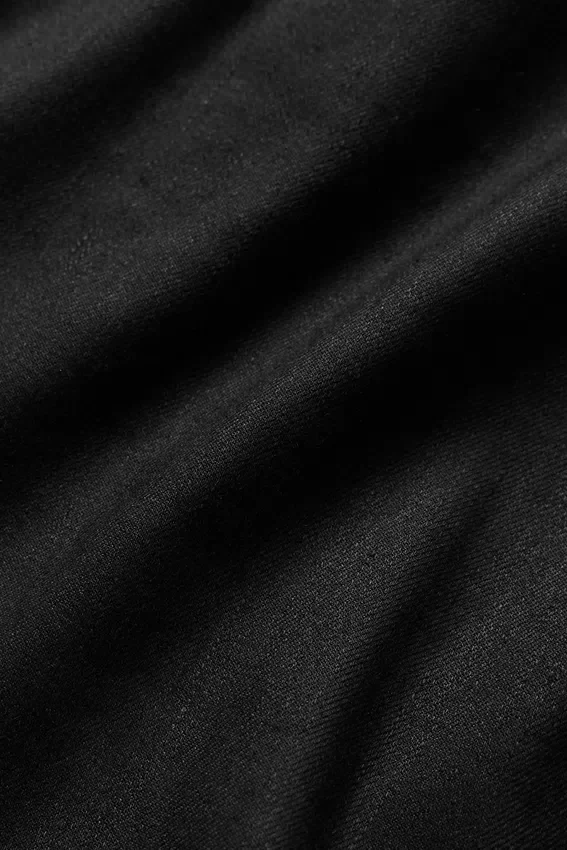 Keten Karışımlı Riviera Geniş Paça Pantolon - Siyah