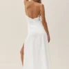 Keten Karışımlı Riviera Maxi Elbise - Beyaz