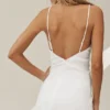 Keten Karışımlı Riviera Maxi Elbise - Beyaz