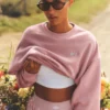 Kısa Accolade Bisiklet Yaka - Vintage Pembe