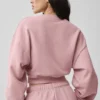 Kısa Accolade Bisiklet Yaka - Vintage Pembe