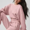 Kısa Accolade Bisiklet Yaka - Vintage Pembe