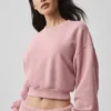 Kısa Accolade Bisiklet Yaka - Vintage Pembe