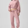 Kısa Accolade Bisiklet Yaka - Vintage Pembe