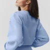 Kısa Accolade Crewneck - Açık Provence Mavisi